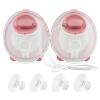 imageMomcozy Breast Pump V1 Pro HospitalGrade HandsFree ampamp Portable Wearable Pump Upgraded Electric Pump with 3 FineTuned Rhythms15 Levels Come with LeakProof DoubleFit Flange Cozy RedTransparent