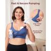 imageMomcozy Pumping Bra Hands Free AllinOne Nursing Bras for Breastfeeding ampamp Pumping Fixed Padding for Enhanced ShapeTwilight Blue