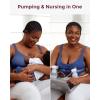 imageMomcozy Pumping Bra Hands Free AllinOne Nursing Bras for Breastfeeding ampamp Pumping Fixed Padding for Enhanced ShapeTwilight Blue