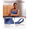 imageMomcozy Pumping Bra Hands Free AllinOne Nursing Bras for Breastfeeding ampamp Pumping Fixed Padding for Enhanced ShapeTwilight Blue