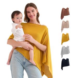imageMomcozy Nursing Cover for Breastfeeding Breathable Privacy Poncho MultiUse Nursing Shawl Portable Breast Feeding Covers