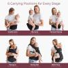 imageMomcozy Baby Carrier with Hip Seat Detachable HandsFree Carrier up to 44lbs Belt Extender Included Extends Waist Band up to 59 for Plus Size Parents Black