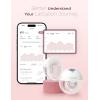 imageMomcozy M5 Smart APP Controlled Wearable Breast Pump HandsFree Wireless Electric Pump 3 Modes 9 Suction Levels BPAFree Portable Lightweight 24mm Flange 2Pack Cozy RedQuill Gray