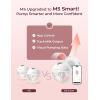 imageMomcozy M5 Smart APP Controlled Wearable Breast Pump HandsFree Wireless Electric Pump 3 Modes 9 Suction Levels BPAFree Portable Lightweight 24mm Flange 2Pack Cozy RedQuill Gray