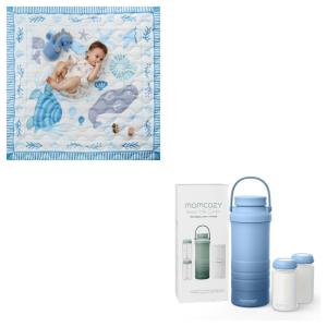 imageMomcozy 22oz Portable Breast Milk Cooler for Outdoor Momcozy Baby Play Mat for Floor 50x50 Thickened Playpen Mat