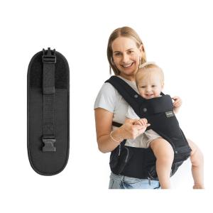 imageMomcozy Baby Carrier with Hip Seat Detachable HandsFree Carrier up to 44lbs Belt Extender Included Extends Waist Band up to 59 for Plus Size Parents Black