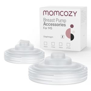 imageMomcozy M5 Smart APP Controlled Wearable Breast Pump HandsFree Wireless Electric Pump 3 Modes 9 Suction Levels BPAFree Portable Lightweight 24mm Flange 2Pack Cozy RedWhite