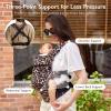 imageMomcozy Baby Carrier Ergonomic Cozy and Lightweight Carrier Effortless to Put On Ideal for HandsFree Parenting Enhanced Lumbar Support GeometryCottonLeopard