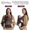 imageMomcozy Baby Carrier Ergonomic Cozy and Lightweight Carrier Effortless to Put On Ideal for HandsFree Parenting Enhanced Lumbar Support GeometryCottonLeopard