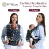 imageMomcozy Baby Carrier Ergonomic Cozy and Lightweight Carrier Effortless to Put On Ideal for HandsFree Parenting Enhanced Lumbar Support GeometryCottonStarry Night