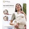 imageMomcozy Breathable Baby Carrier Ergonomic and Lightweight Infant Carrier for 745lbs with Enhanced Lumbar Support All Day Comfort for HandsFree Parenting Air MeshApricot Beige