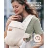 imageMomcozy Breathable Baby Carrier Ergonomic and Lightweight Infant Carrier for 745lbs with Enhanced Lumbar Support All Day Comfort for HandsFree Parenting Air MeshApricot Beige