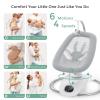 imageMomcozy CocoSway Electric Baby Swing for Infant 180 Rotating Seat 6 ParentLike Sway Motions amp 4 Speeds Quiet Soothing Remote Control MachineWashable Cover Grey