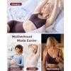 imageMomcozy Nursing Bras for Breastfeeding and Sleep Seamless Soft amp Stretchy Maternity Bra V Neck Wireless Pregnancy BraletteDawn Pink