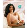 imageMomcozy Wireless Seamless Bras for Women UltraComfort Everyday TShirt Bras Breathable Maternity Bras with Scallop EdgesBaby Pink
