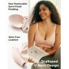 imageMomcozy Wireless Seamless Bras for Women UltraComfort Everyday TShirt Bras Breathable Maternity Bras with Scallop EdgesBaby Pink
