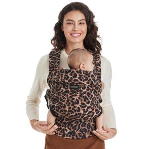 imageMomcozy Baby Carrier Ergonomic Cozy and Lightweight Carrier Effortless to Put On Ideal for HandsFree Parenting Enhanced Lumbar Support GeometryCottonLeopard