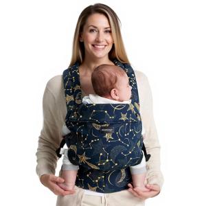 imageMomcozy Baby Carrier Ergonomic Cozy and Lightweight Carrier Effortless to Put On Ideal for HandsFree Parenting Enhanced Lumbar Support GeometryCottonStarry Night