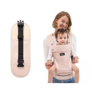 imageMomcozy Baby Carrier with Hip Seat Detachable HandsFree Carrier up to 44lbs Belt Extender Included Extends Waist Band up to 59 for Plus Size Parents AirmeshPink