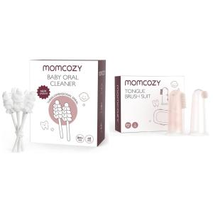 imageMomcozy Baby Tongue Cleaner Gauze Silicone Finger Toothbrush for Baby