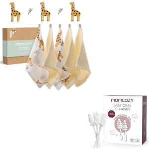 imageMomcozy Baby Tongue Cleaner Gauze amp Soft Absorbent Baby Washcloths