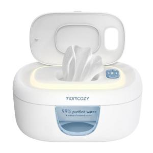 imageMomcozy Baby Wipe Warmer Innovative Spring Design Large Capacity Wipes Dispenser for 6080pcs Fast amp Even Heating 4 Modes of Temperature Heating Control Diaper Wipe Warmer with Night Light BlueBlue
