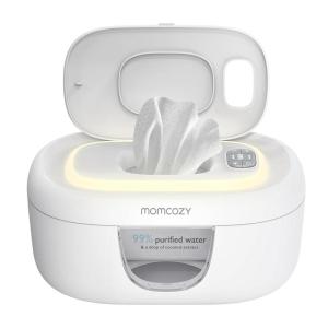 imageMomcozy Baby Wipe Warmer Innovative Spring Design Large Capacity Wipes Dispenser for 6080pcs Fast amp Even Heating 4 Modes of Temperature Heating Control Diaper Wipe Warmer with Night Light BlueGrey