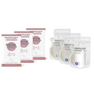 imageMomcozy Natural Breast Pump Wipes amp Momcozy Breastmilk Storage Bag 8Oz