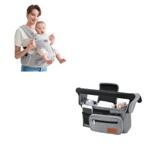 imageMomcozy Universal Stroller Organizer Baby Carrier with Hip Seat Grey