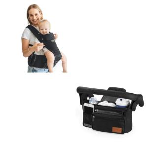 imageMomcozy Universal Stroller Organizer and Baby Carrier with Hip Seat Black