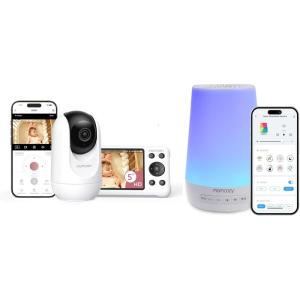 imageMomcozy White Noise Machine for Baby Sleeping with Night Light amp Momcozy Smart WiFi Baby Monitor with Camera and Audio