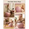 imageMomcozy BirthEase Maternity Ball Set Birthing Ball with App FullJourney Courses BPAFree PVC amp Anti Burst Exercise Yoga Ball for Maternity Labor Physio RecoveryDusty Rose