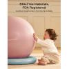 imageMomcozy BirthEase Maternity Ball Set Birthing Ball with App FullJourney Courses BPAFree PVC amp Anti Burst Exercise Yoga Ball for Maternity Labor Physio RecoveryPetal Sky