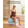 imageMomcozy BirthEase Maternity Ball Set Birthing Ball with App FullJourney Courses BPAFree PVC amp Anti Burst Exercise Yoga Ball for Maternity Labor Physio RecoveryGlacier Blue