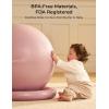 imageMomcozy BirthEase Maternity Ball Set Birthing Ball with App FullJourney Courses BPAFree PVC amp Anti Burst Exercise Yoga Ball for Maternity Labor Physio RecoveryDusty Rose