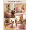 imageMomcozy BirthEase Maternity Ball Set Birthing Ball with App FullJourney Courses BPAFree PVC amp Anti Burst Exercise Yoga Ball for Maternity Labor Physio RecoveryPetal Sky