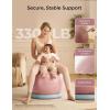 imageMomcozy BirthEase Maternity Ball Set Birthing Ball with App FullJourney Courses BPAFree PVC amp Anti Burst Exercise Yoga Ball for Maternity Labor Physio RecoveryPetal Sky