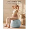 imageMomcozy BirthEase Maternity Ball Set Birthing Ball with App FullJourney Courses BPAFree PVC amp Anti Burst Exercise Yoga Ball for Maternity Labor Physio RecoveryGlacier Blue