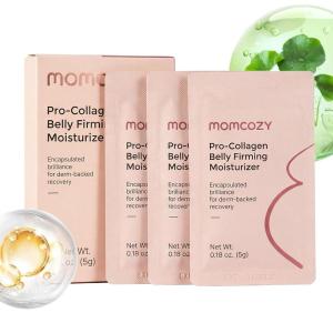 imageMomcozy Stretch Mark Cream for Pregnancy amp Postpartum ProCollagen Belly Firming Moisturizer FacialGrade Peptides amp OilinCream 529 oz 150g054 Ounce 3 x 018 Ounce  3Day Trial Pack