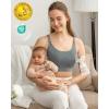 imageMomcozy Hands Free Pumping Bra Adjustable BreastPumps Holding and Nursing Bra Pumping amp Nursing Bra in OneGrey