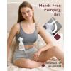 imageMomcozy Hands Free Pumping Bra Adjustable BreastPumps Holding and Nursing Bra Pumping amp Nursing Bra in OneGrey