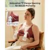 imageMomcozy HandsFree Pumping Bra Wireless amp Seamless HF010 Breast Pump Bra Breathable Tencel Fabric amp Fully Fixed CupsDusty Rose