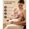 imageMomcozy HandsFree Pumping Bra Wireless amp Seamless HF010 Breast Pump Bra Breathable Tencel Fabric amp Fully Fixed CupsOyster Pink