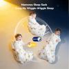 imageMomcozy Sleep Sack for Baby 06 Months 15 TOG Baby Wearable Blanket with Supportive Plush Filling TwoWay Zipper for Easy Diaper Changes SnapFit Design for Growing Babies Small BlueGiraffe