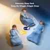 imageMomcozy Sleep Sack for Baby 06 Months 15 TOG Baby Wearable Blanket with Supportive Plush Filling TwoWay Zipper for Easy Diaper Changes SnapFit Design for Growing Babies Small BlueBlue