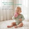 imageMomcozy 2 Pack Baby Teething Toys Food Grade Silicone Baby Teethers for 012 Months Baby Teether Mitten Wrist Teether Set Easy Grip Teething Relief with Multiple Chew Points RedampGrass GreenBlue and Pink