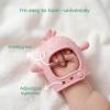 imageMomcozy 2 Pack Baby Teething Toys Food Grade Silicone Baby Teethers for 012 Months Baby Teether Mitten Wrist Teether Set Easy Grip Teething Relief with Multiple Chew Points RedampGrass GreenPink