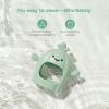 imageMomcozy 2 Pack Baby Teething Toys Food Grade Silicone Baby Teethers for 012 Months Baby Teether Mitten Wrist Teether Set Easy Grip Teething Relief with Multiple Chew Points RedampGrass GreenMint Green