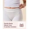 imageMomcozy 7 Pcs 100 Cotton Postpartum Underwear for Women Breathable MidHigh Waist Disposable Underwear with Wide GussetWhite