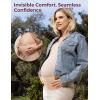 imageMomcozy Belly Bands for Pregnant Women OnePiece amp Portable Pregnancy Belly Band with Ergonest Back Support amp Breathable Fabric  Adjustable Maternity Belt for SmallRoundHighCarrying BellyOyster Pink